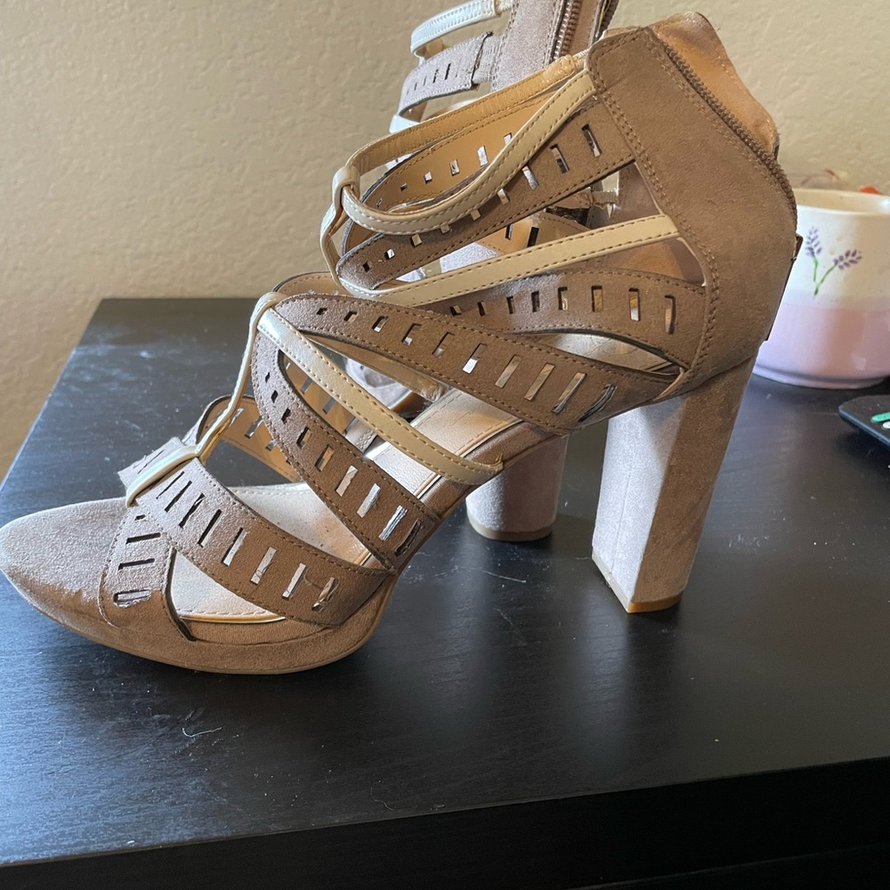 Open toe heels. Size 8 1/2. Great condition